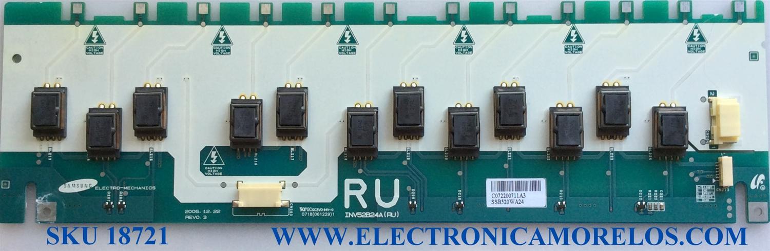 BACKLIGHT / SAMSUNG INV52B24ARU / INV52B24A (RU) / SSB520WA24 / REV0.3 / PANEL LTA520HA03 / MODELOS LNT5265FX/XAA / LNT5265F
